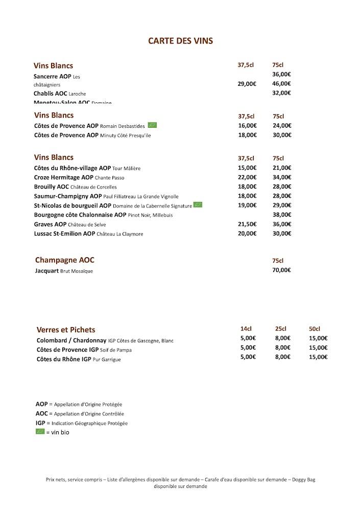 Éléphant d'argent - Menu Image 1